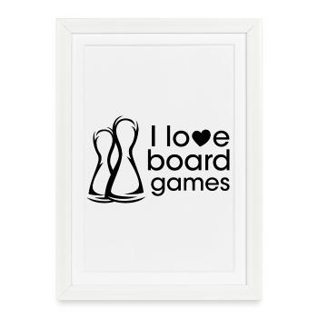 Games boardgames Board games Symbol Dear Friends - Framed poster (27 × 37 cm) - white - Front