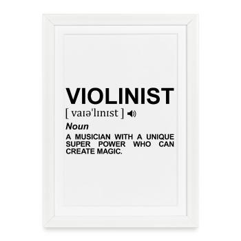 Violinist Definition - Framed poster (27 × 37 cm) - white - Front