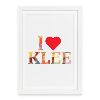 J’adore Klee t-shirt t-shirt idée cadeau - Affiche encadrée (27 × 37 cm) - blanc - Devant