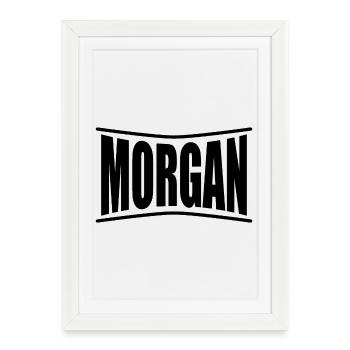 t-shirt Morgan t-shirt idée cadeau - Affiche encadrée (27 × 37 cm) - blanc - Devant