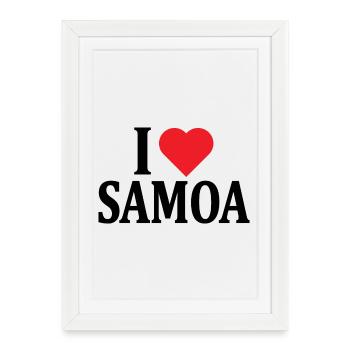 t-shirt J’aime les Samoa t-shirt idée cadeau - Affiche encadrée (27 × 37 cm) - blanc - Devant