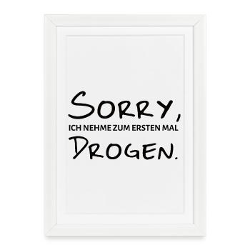 Sorry Take First Time Party Funny Shirt - Framed poster (27 × 37 cm) - white - Front