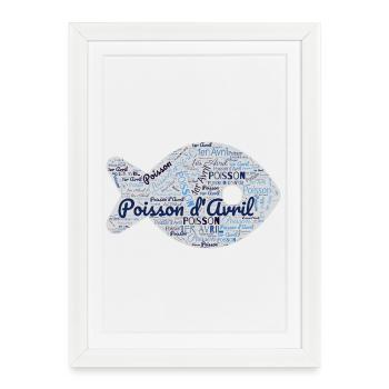 FISH. APRIL FOOL - Framed poster (27 × 37 cm) - white - Front