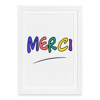 THANK YOU. MISTRESS. MASTER. THANK YOU MISTRESS - Framed poster (27 × 37 cm) - white - Front