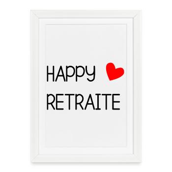 RETRAITE. RETRAITE. RETRAITEE. RETRAITE - Affiche encadrée (27 × 37 cm) - blanc - Devant