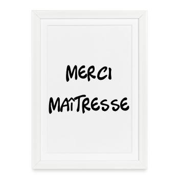 THANK YOU. MISTRESS. MASTER. THANK YOU MISTRESS - Framed poster (27 × 37 cm) - white - Front