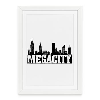The Black Megalopolis - Framed poster (27 × 37 cm) - white - Front