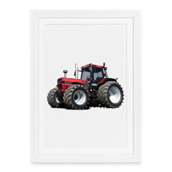 Légende du tracteur électrique - Affiche encadrée (27 × 37 cm) - blanc - Devant