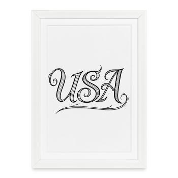 United States - Framed poster (27 × 37 cm) - white - Front