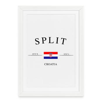Split Croatia – Holiday Souvenir & Gift - Framed poster (27 × 37 cm) - white - Front