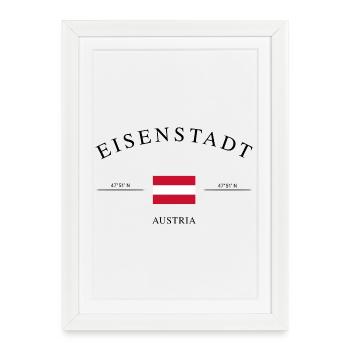 Eisenstadt Austria – Holiday Souvenir & Gift - Framed poster (27 × 37 cm) - white - Front
