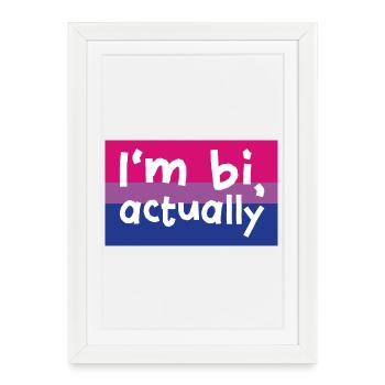 Bisexual Flagge Quote Pride Flag Design CSD - Framed poster (27 × 37 cm) - white - Front