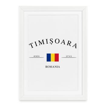 Timișoara, Roumanie – Souvenir et cadeau de vacances - Affiche encadrée (27 × 37 cm) - blanc - Devant