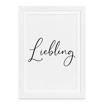 Darling / Conception d’écriture manuscrite - Affiche encadrée (27 × 37 cm) - blanc - Devant