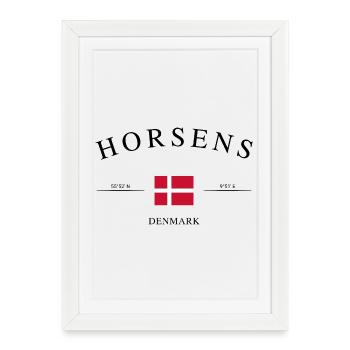 Horsens Denmark – Holiday Souvenir & Gift - Framed poster (27 × 37 cm) - white - Front