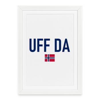 Amour - Drapeau de la Norvège - Norvège - Norvège - Affiche encadrée (27 × 37 cm) - blanc - Devant