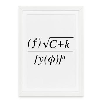 Math equation f*ck you - Framed poster (27 × 37 cm) - white - Front