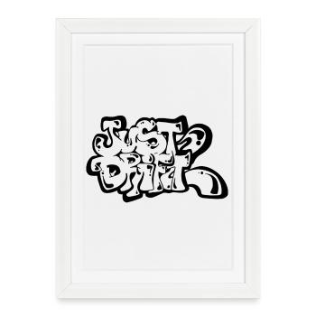 Juste Drift 02 - Affiche encadrée (27 × 37 cm) - blanc - Devant
