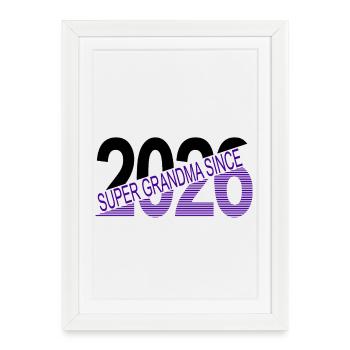 Super_grandma_since_2026 - Affiche encadrée (27 × 37 cm) - blanc - Devant