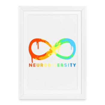 Neurodiversity Autism Brain ADHD Asperger - Framed poster (27 × 37 cm) - white - Front