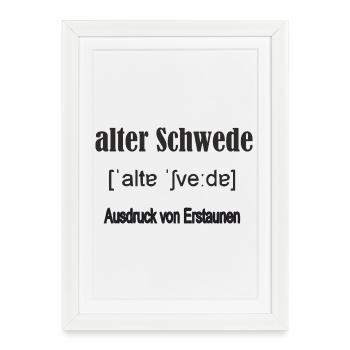 alter_schwede - Affiche encadrée (27 × 37 cm) - blanc - Devant