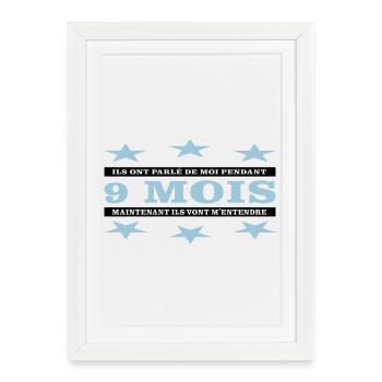 9 months - Framed poster (27 × 37 cm) - white - Front