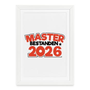 Master 2026 Master's Degree Doctorate Graduation - Framed poster (27 × 37 cm) - white - Front