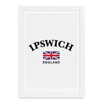 Ipswich, England - Framed poster (27 × 37 cm) - white - Front