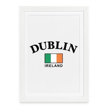 Dublin, Irlande - Affiche encadrée (27 × 37 cm) - blanc - Devant