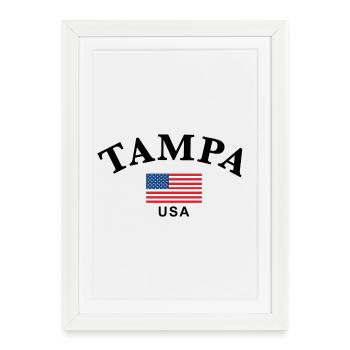Tampa, USA - Framed poster (27 × 37 cm) - white - Front