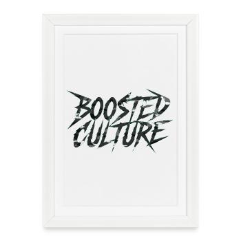 Culture boostée pour les fans de tuning autocollants - Affiche encadrée (27 × 37 cm) - blanc - Devant