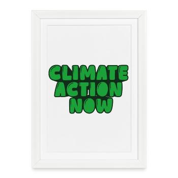 Action climatique dès maintenant - Affiche encadrée (27 × 37 cm) - blanc - Devant