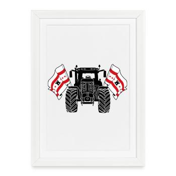 Drenthe_Tractor_Pride - Affiche encadrée (27 × 37 cm) - blanc - Devant