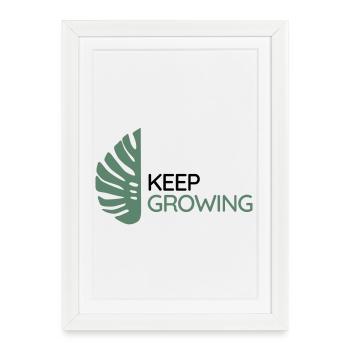 Monstera - Keep Growing - Framed poster (27 × 37 cm) - white - Front