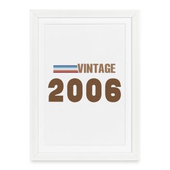 20 Years 2006 Handwritten Script T-Shirt - Framed poster (27 × 37 cm) - white - Front