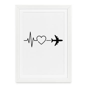 Voyage - Affiche encadrée (27 × 37 cm) - blanc - Devant