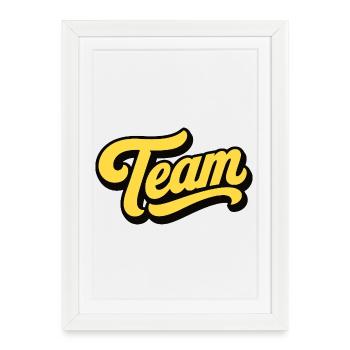 Équipe - Affiche encadrée (27 × 37 cm) - blanc - Devant