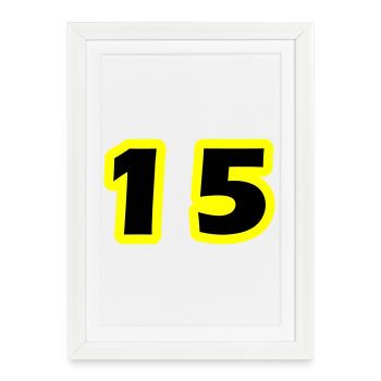 Symbole numérique 15 - Affiche encadrée (27 × 37 cm) - blanc - Devant