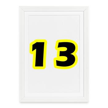 Symbole numérique 13 - Affiche encadrée (27 × 37 cm) - blanc - Devant
