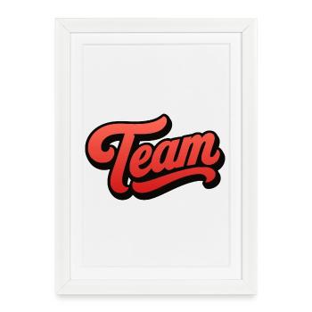 Équipe - Affiche encadrée (27 × 37 cm) - blanc - Devant