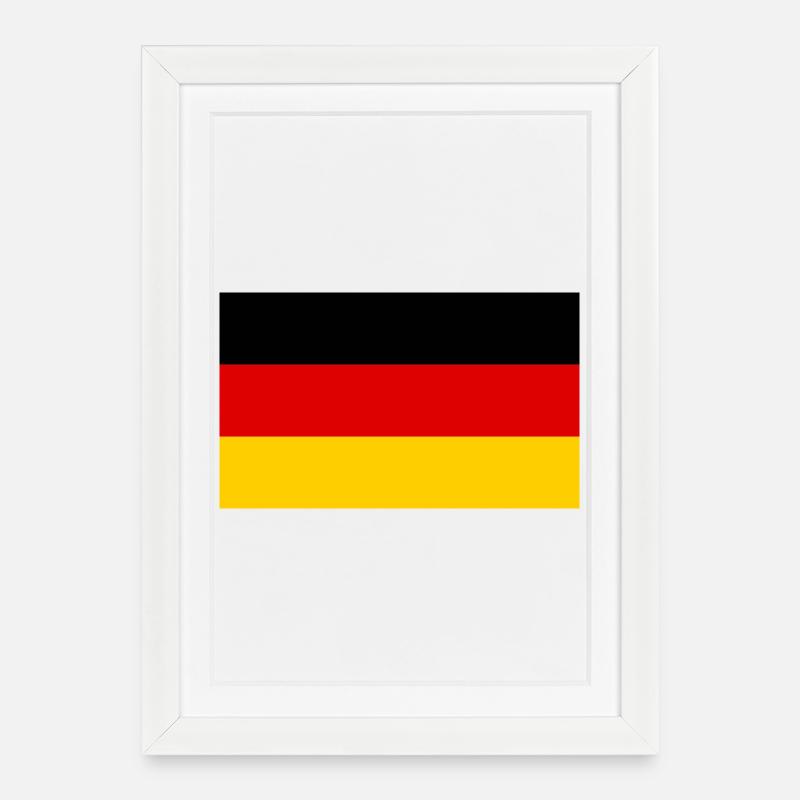 drapeau Allemagne - Affiche encadrée (27 × 37 cm) - blanc