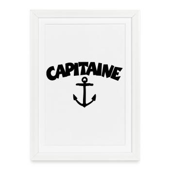 Capitaine Ancre - Affiche encadrée (27 × 37 cm) - blanc - Devant