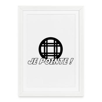 Pétanque - Affiche encadrée (27 × 37 cm) - blanc - Devant