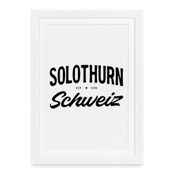 Solothurn Switzerland Vintage Font - Framed poster (27 × 37 cm) - white - Front