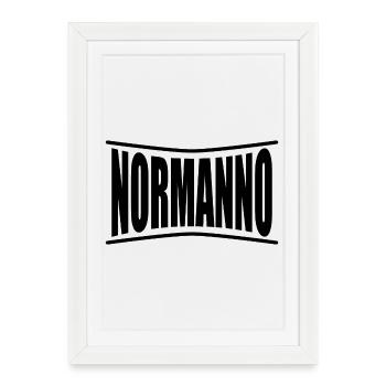 Idée cadeau t-shirt t-shirt normand - Affiche encadrée (27 × 37 cm) - blanc - Devant