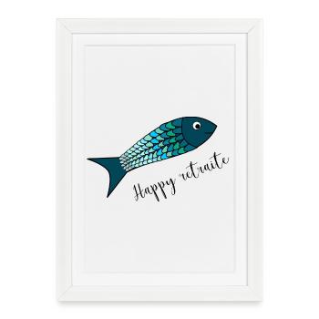 RETRAITE. COLLEGUE. RETRAITE. RETRAITEE. RETRAITE. - Affiche encadrée (27 × 37 cm) - blanc - Devant