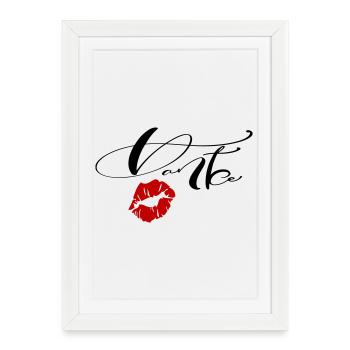 Merci - Affiche encadrée (27 × 37 cm) - blanc - Devant