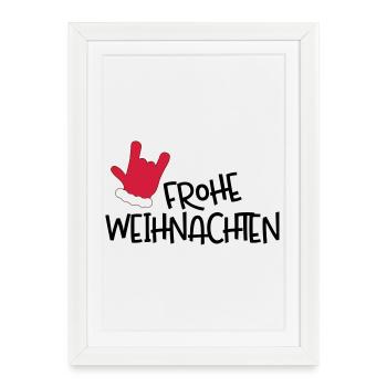 Merry Christmas - Framed poster (27 × 37 cm) - white - Front