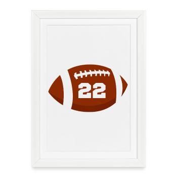 Rugby Number 22 - 22nd Rugby Anniversary - Framed poster (27 × 37 cm) - white - Front