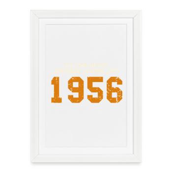 Anniversaire 70 ans Original 1956 Cadeau Fête - Affiche encadrée (27 × 37 cm) - blanc - Devant